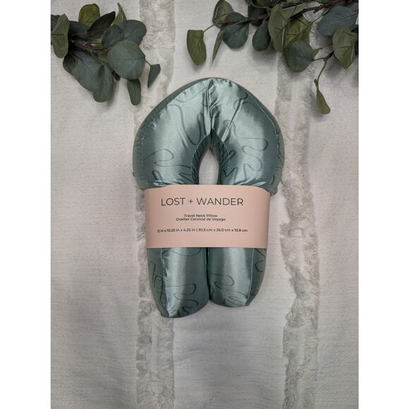 Lost and Wander Frequent Flyer Travel Pillow in Teal - Picture 1 of 2